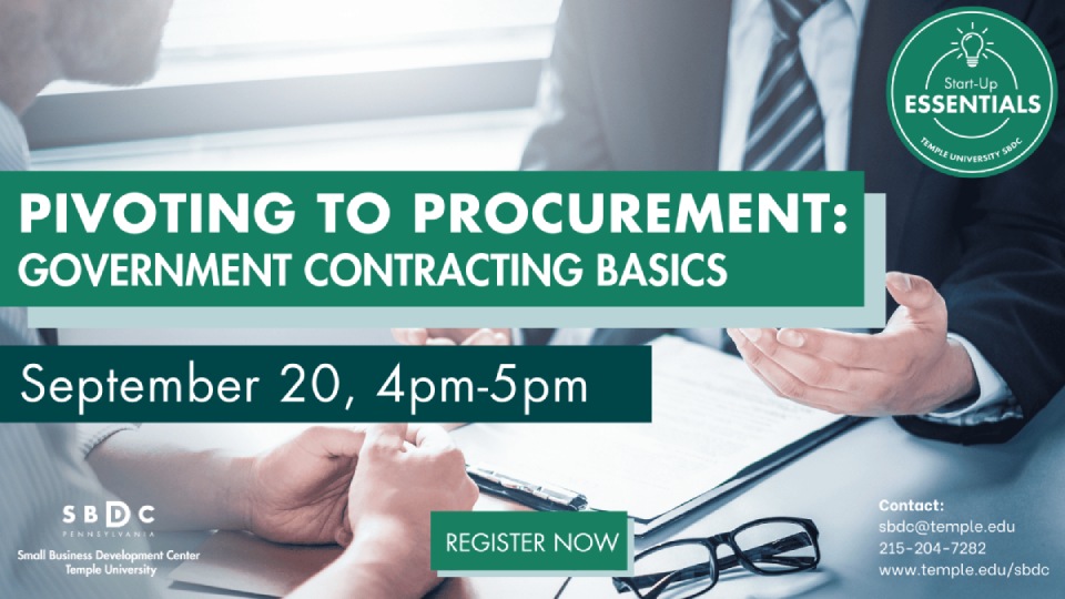 Pivoting to Procurement: Government Contracting Basics