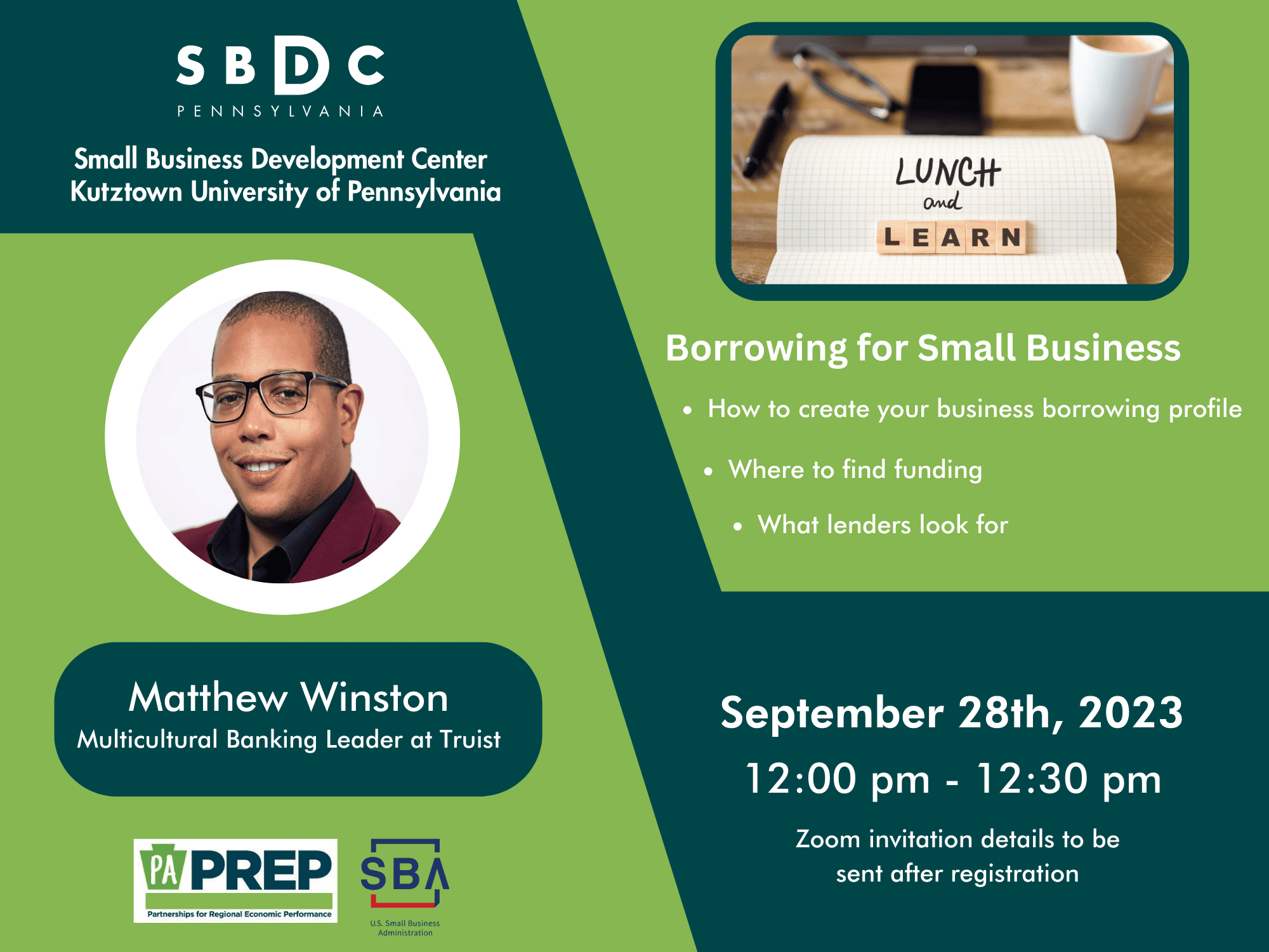 Lunch & Learn: Borrowing for Small Business by Matthew Winston