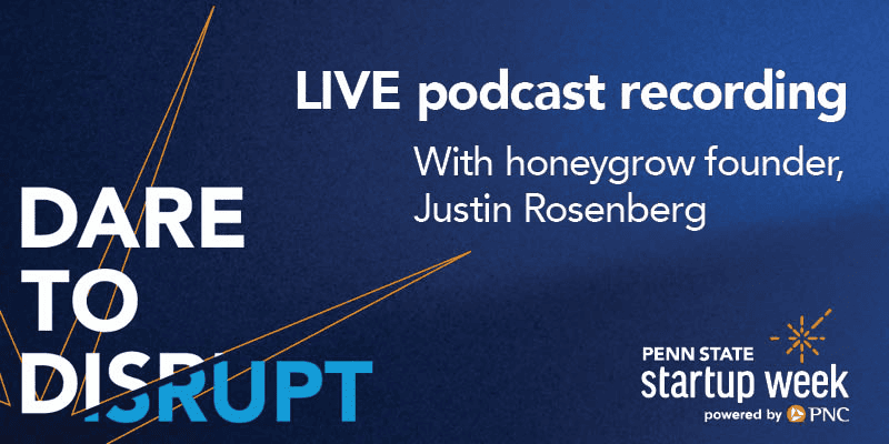 Live podcast recording with honeygrow founder