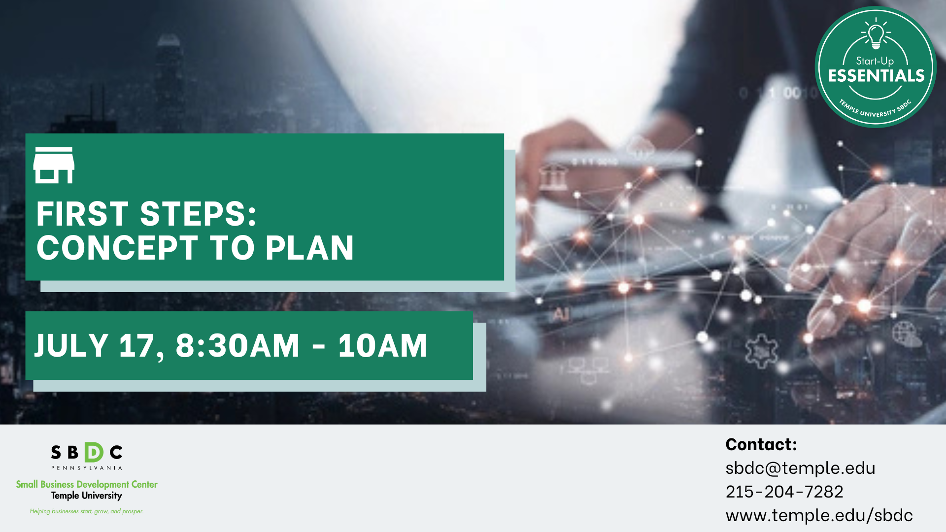 First Steps: Concept to Plan