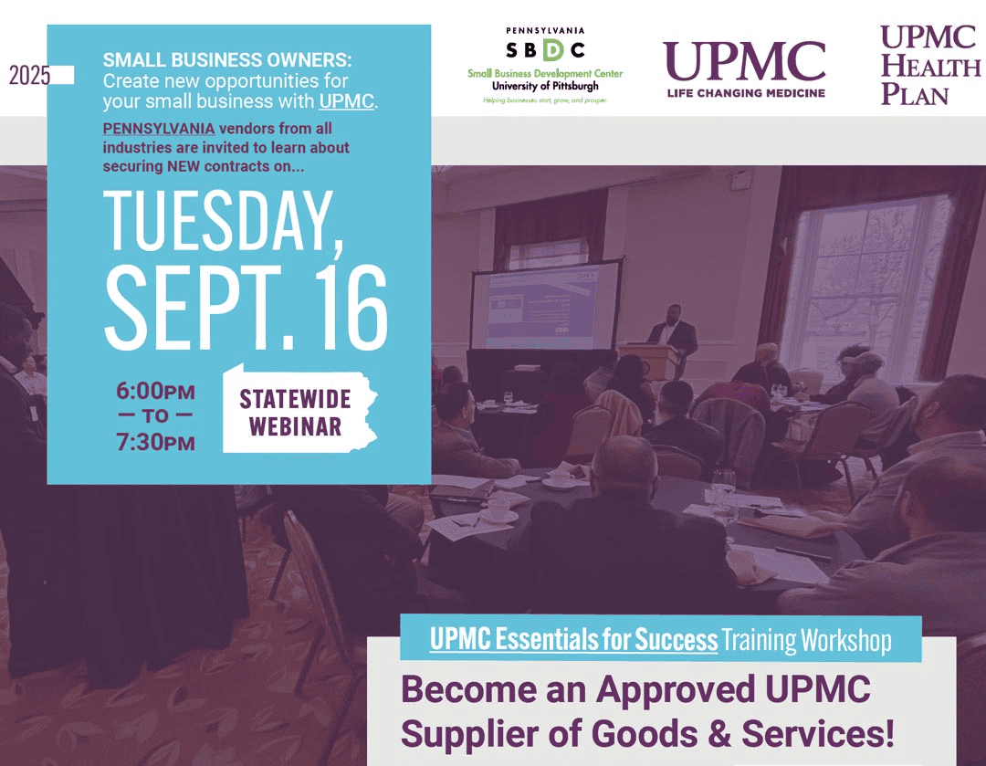 Become an Approved UPMC Supplier of Goods & Services!