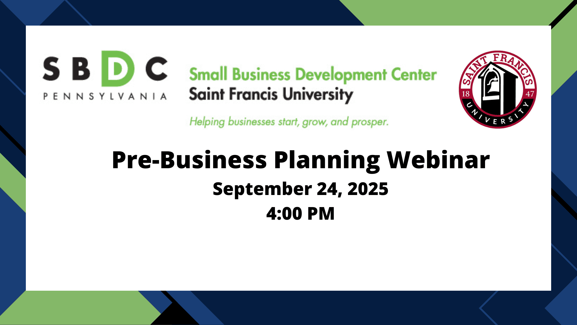 First Step, Starting a Small Business Webinar