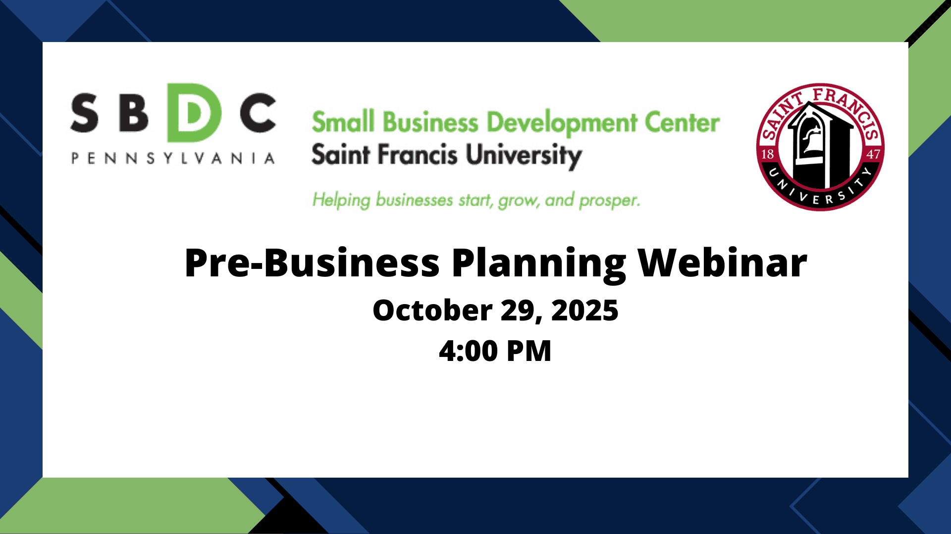 First Step, Starting a Small Business Webinar