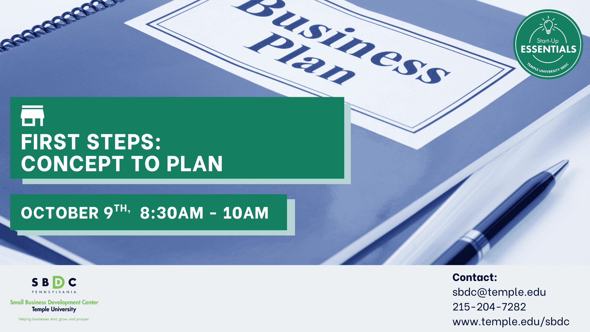 First Steps: Concept to Plan