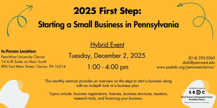 First Step: Starting A Small Business in Pennsylvania