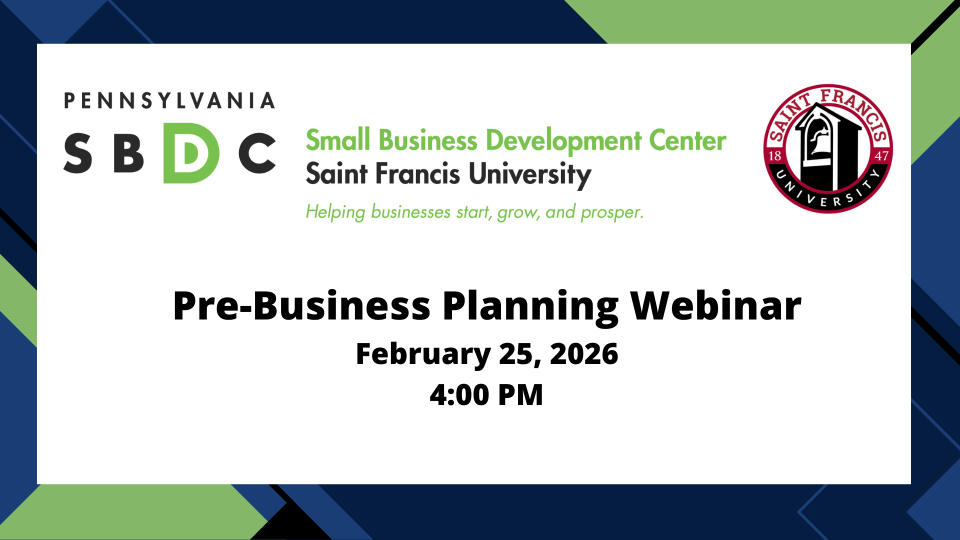 First Step, Starting a Small Business Webinar