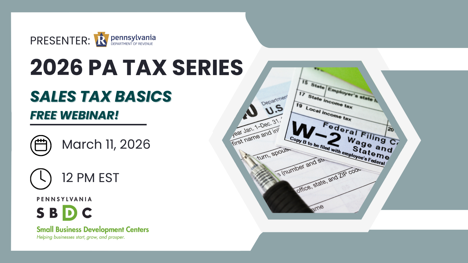 2026 PA Tax Series: Sales Tax Basics