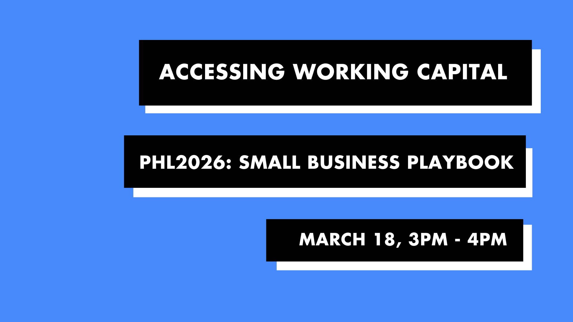 PHL Fest: Accessing Working Capital