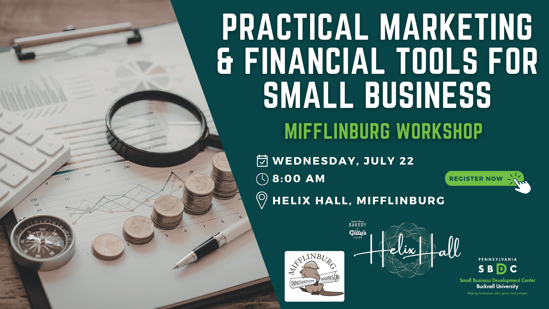 IN PERSON in Mifflinburg - Practical Marketing & Financial Tools for Small Business