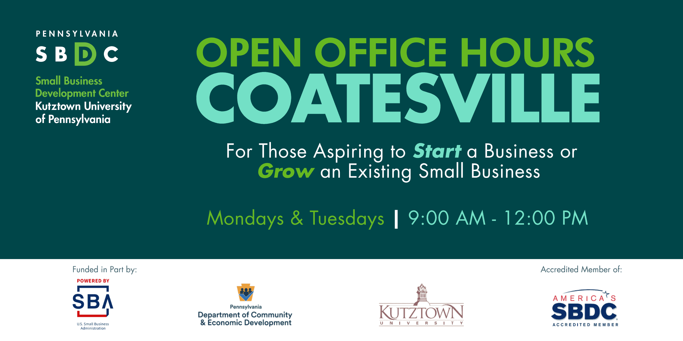 In-Person Small Business Consulting Office Hours in Coatesville