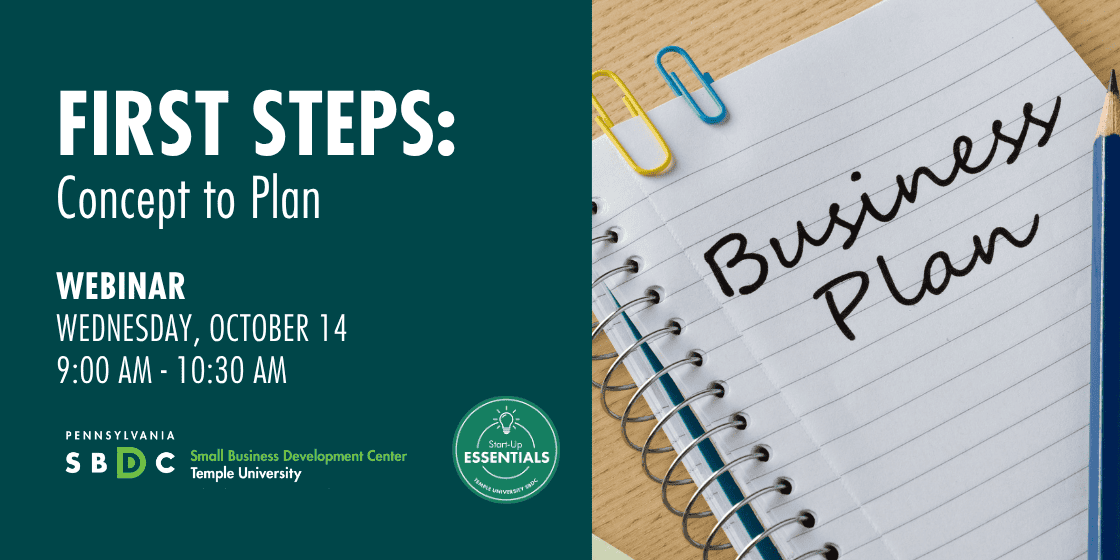 First Steps: Concept to Plan