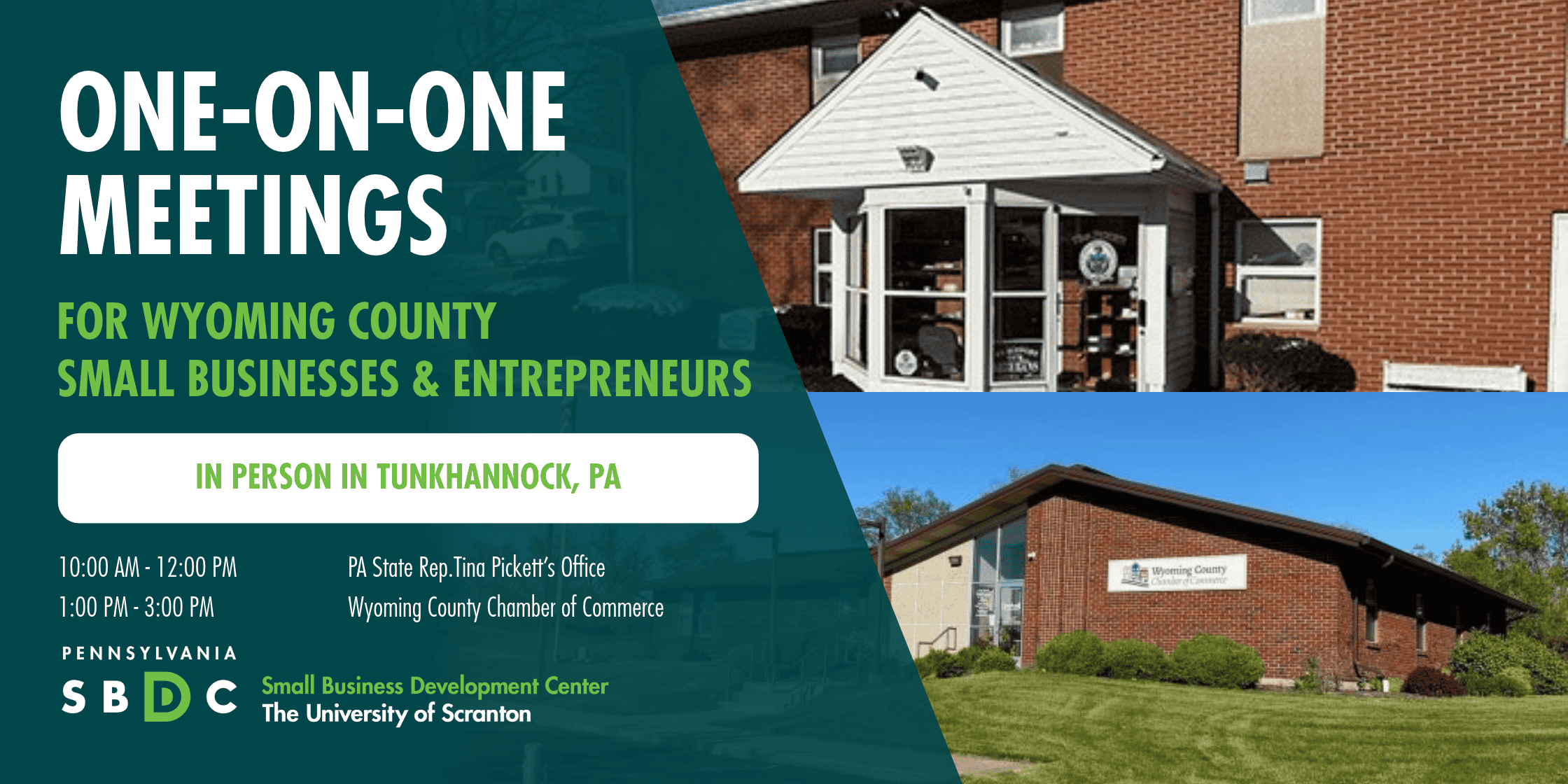 In-Person Consulting Opportunity for Wyoming County For Profit Small Businesses