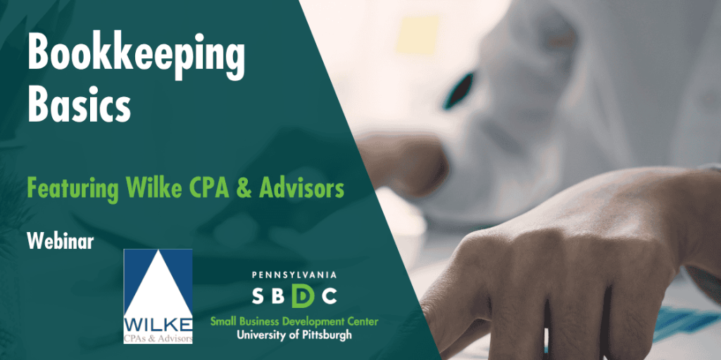 PA Business One-Stop Shop - Bookkeeping Basics - virtual workshop