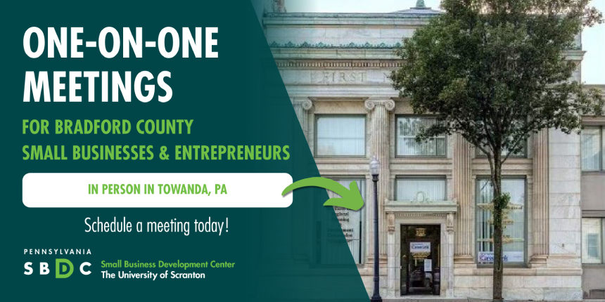 In-Person Consulting Opportunity for **Bradford County** Towanda