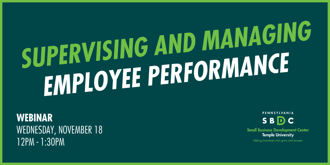 Supervising and Managing Employee Performance